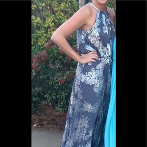 Silver and Grey Formal Gown